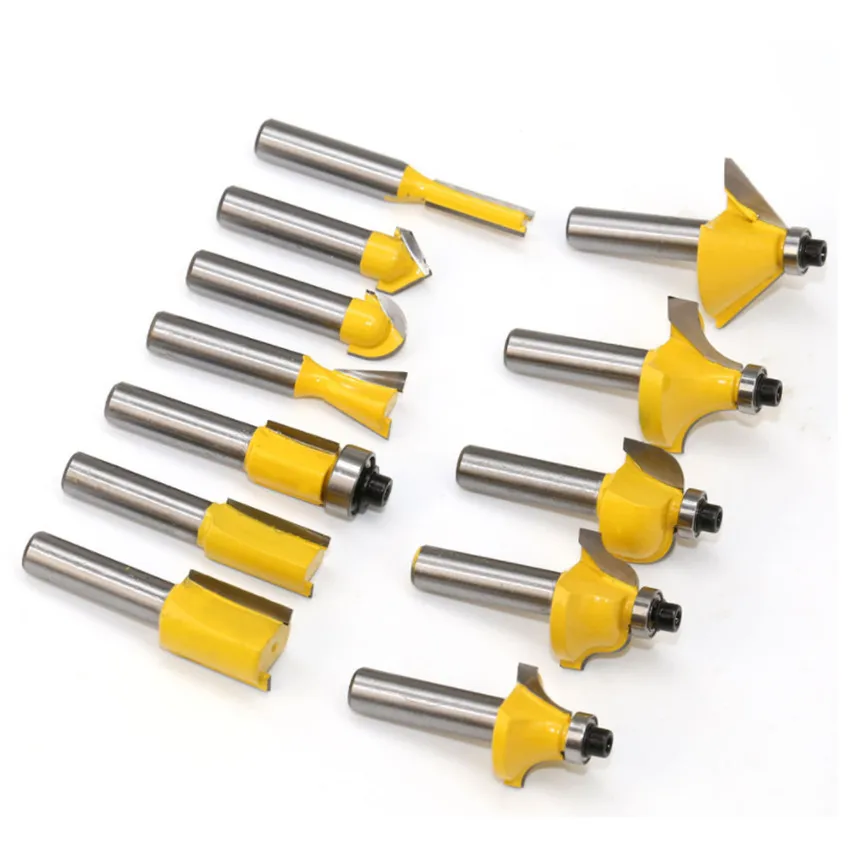 Набор фрез для гравировки 12 деталей Комплект по 8мм работы дереву | Инструменты