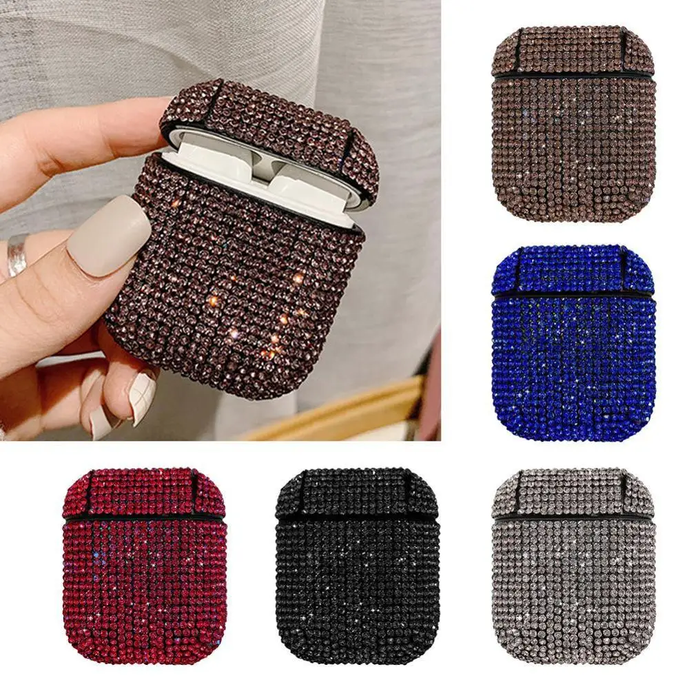 Diamond Bling Glitter Bluetooth Wireless Earphone Case For Apple Protective Cover Airpods Charging 2 AirPods Box Access D0Z4 |
