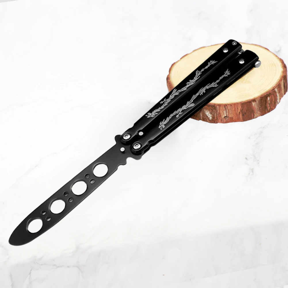 Portable Folding Butterfly Knife CSGO Balisong Trainer Stainless Steel Pocket Practice Training Tool for Outdoor Games | Инструменты