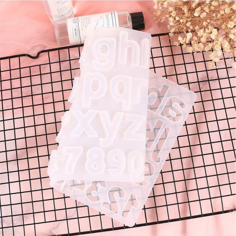 

Crystal Epoxy Resin Mold Alphabet Letter Number Pendant Casting Silicone Mould DIY Crafts Jewelry Key Chain Making Tools