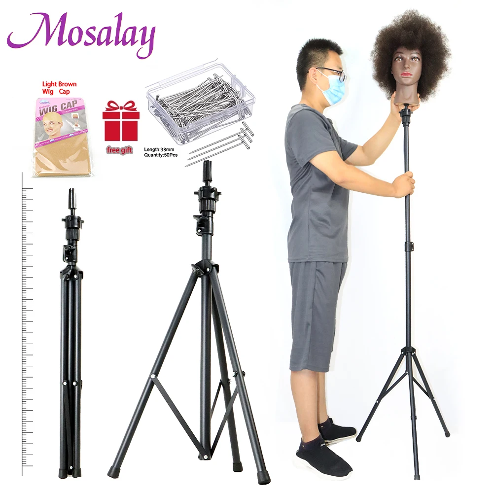 

Большой регулируемый штатив-тренога держатель для головы манекена держатель для головы для обучения парикмахерской инструмент для обучен...