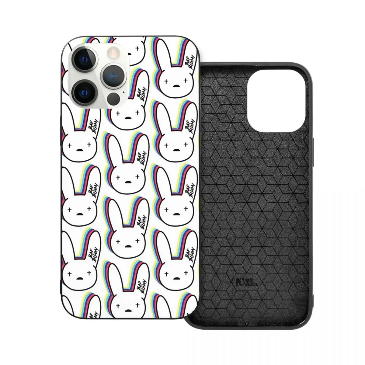 

Стеклянный бампер для телефона из ТПУ с логотипом Bad Bunny для iPhone 13 12 11 Xs Xr X Pro Max Mini 7 8 Se2 Plus 6 6S