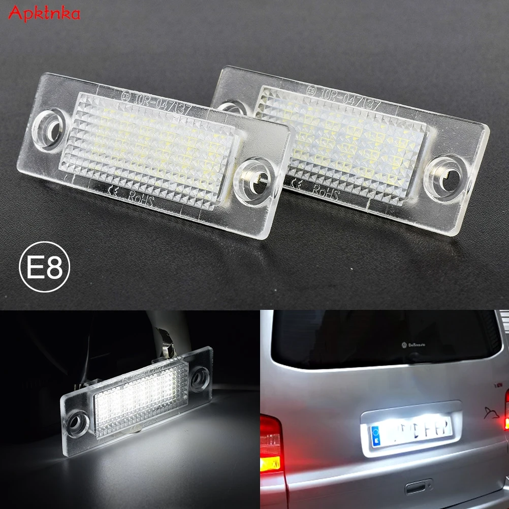 2 шт. светодиодные лампы для номерного знака VW TRANSPORTER T5 CADDY TOURAN Golf Passat|Сигнальная