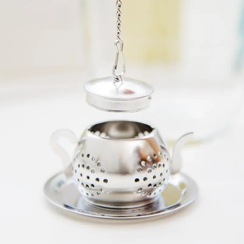 

Stainless Steel Tea Infuser Teapot Tray Spice Tea Strainer Herbal Filter Teaware Accessories Kitchen Tools LX2681