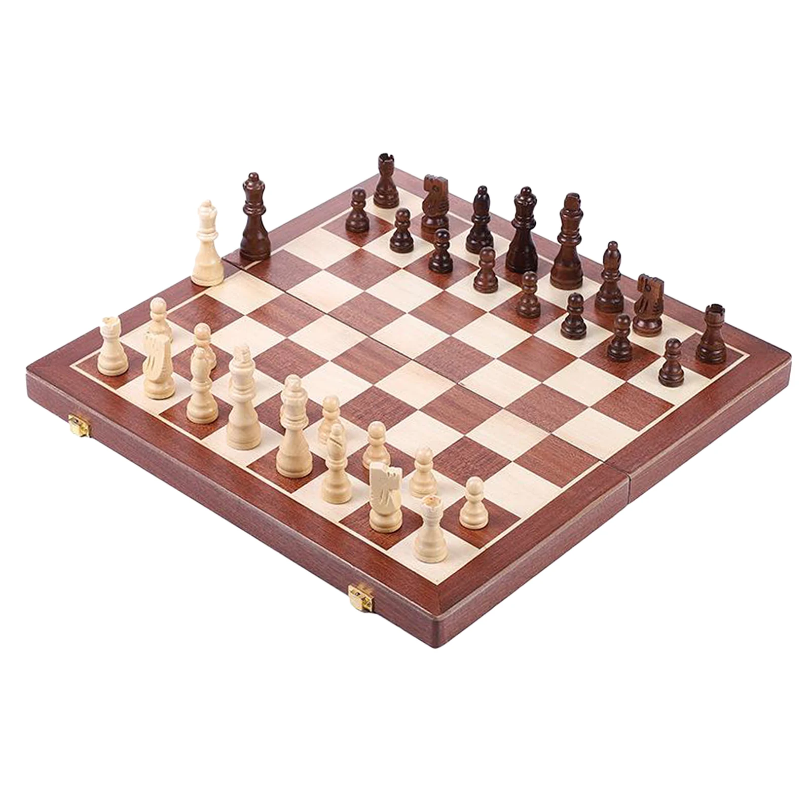 

15'' Travel Portable Chess Checkers Backgammon Chessmen Accessory Classic Table Top Board Game for Kids Adults