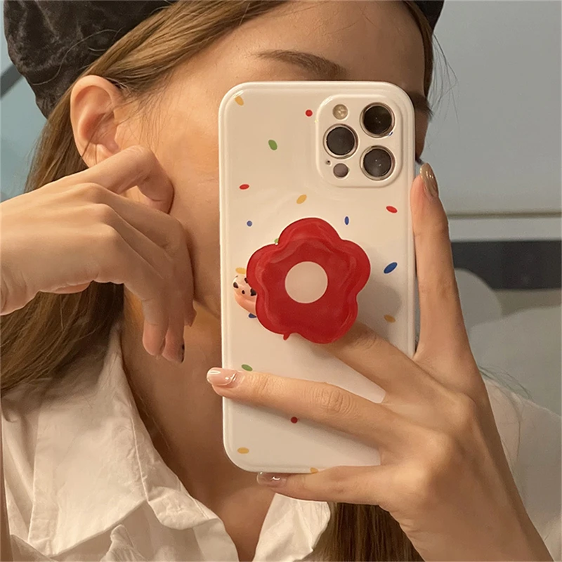 

Новинка корейский милый цветочный кронштейн вишни фотоэлемент для IPhone13 11 12 XS Max Mini XR 7 8 фотоэлемент мягкая Противоударная задняя крышка