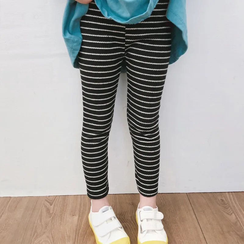 Леггинсы для девочек на весну и осень Детские блестящие штаны модные хлопковые