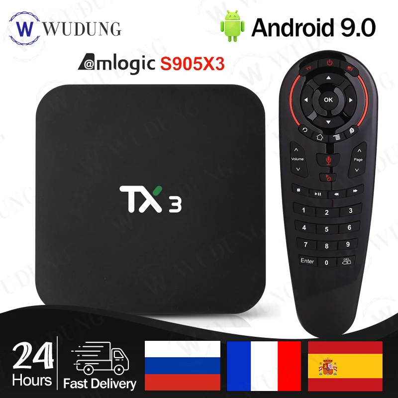 ТВ приставка Tanix TX3 Android 9 0 Amlogic S905X3 H.265 8K HDR 2 4/5 ГГц Wi Fi 4 + 32/64 ГБ|ТВ-приставки и