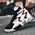 Амортизирующая спортивная обувь, мужские демпфирующие кроссовки для бега, Мужская дышащая Спортивная обувь на высокой платформе, мужские кроссовки, кроссовки на воздушной подошве B35