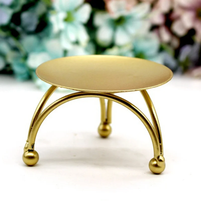 Геометрический круглый железный подсвечник домашнее настольное украшение для