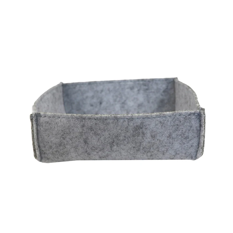 light grey Войлочная корзина для хранения, настольная, для гостиной, крыльца, держатель для ключей, для мусора, маленький офисный стол, домашняя корзина для хранения, Органайзер - Цвет: light grey