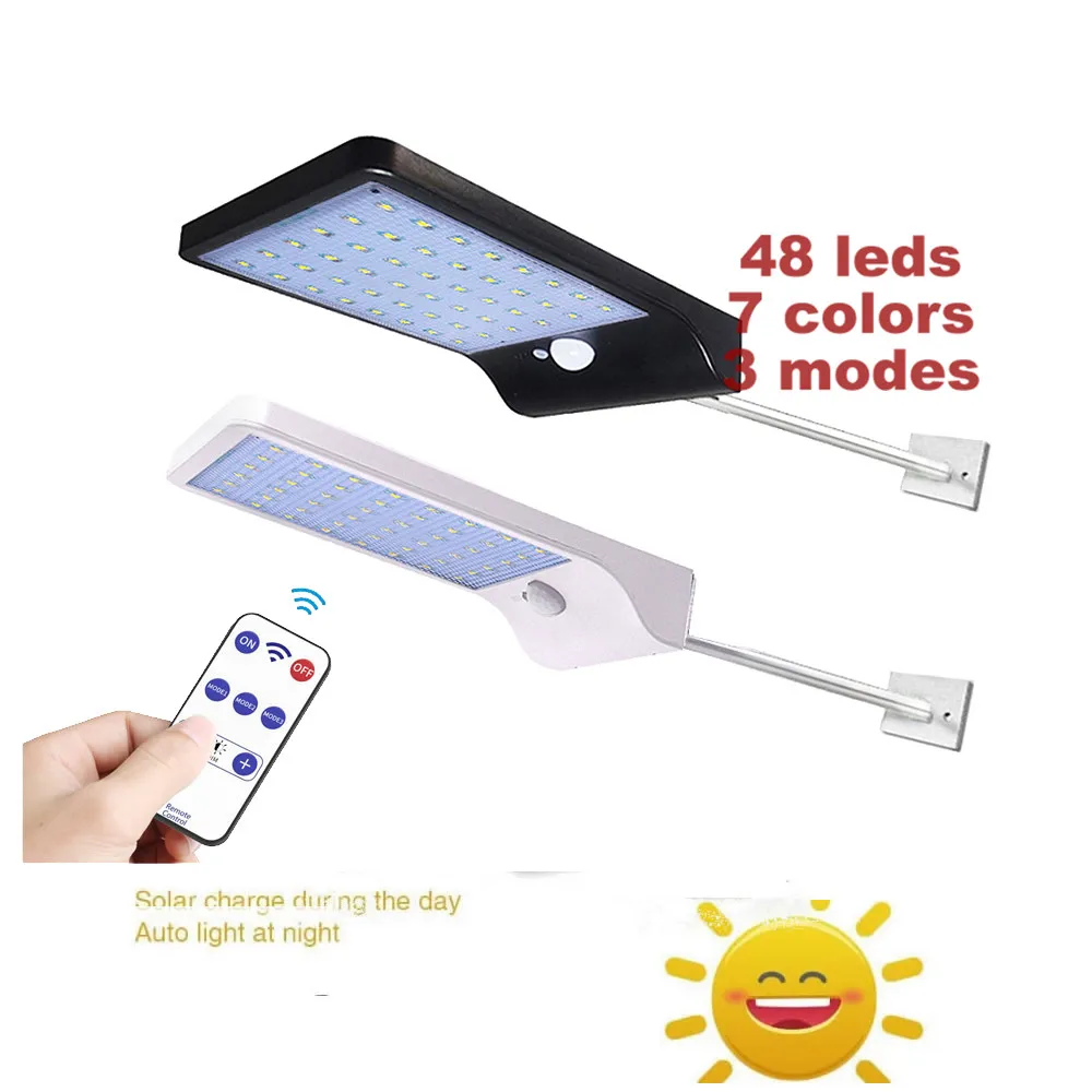 Дистанционный 48/36 светодиодный солнечный светильник s 3 режима питания датчик