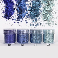 deep ocean blue set hexagon glitter 1mm sequin mix in for resin crafts jewelry tools uv resin pigment blingbling cards coloring