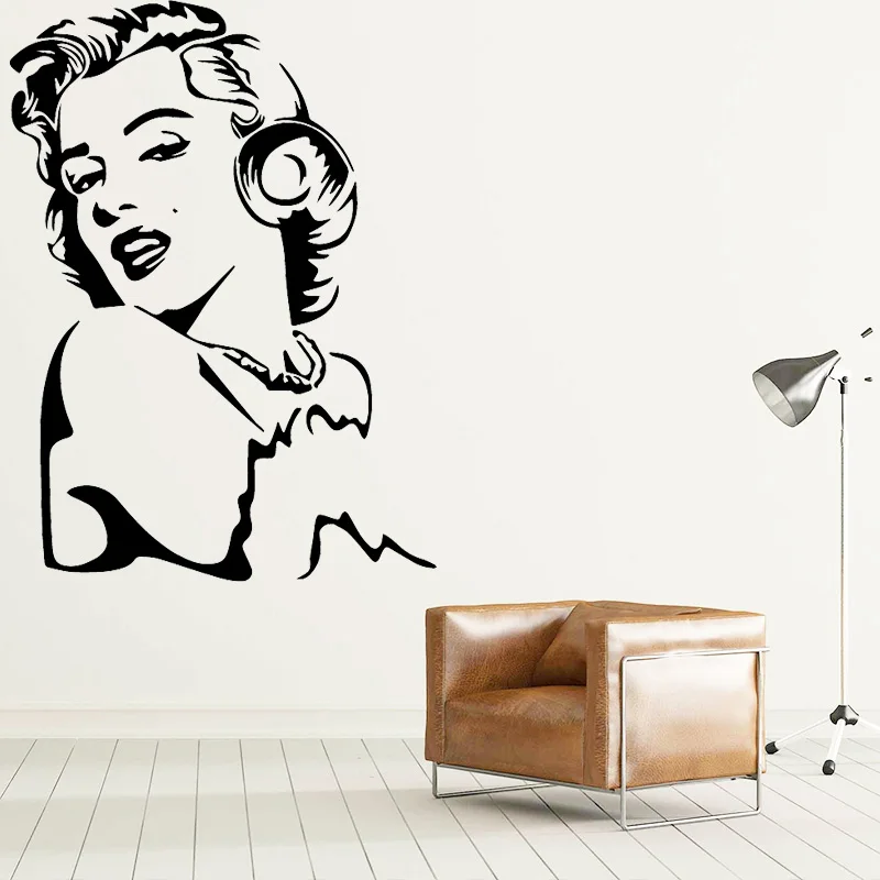 Элегантная женская Настенная Наклейка с рисунком для девочек аксессуары спальни