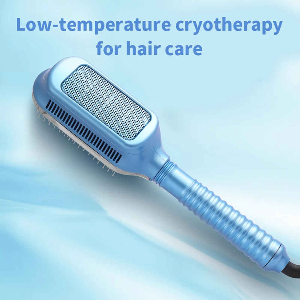 Professional Hair Straightener Curler Comb Cold Wind Ice Feeling Negative Ion Hair Dryer Home Electric Non-Heating Ice Comb