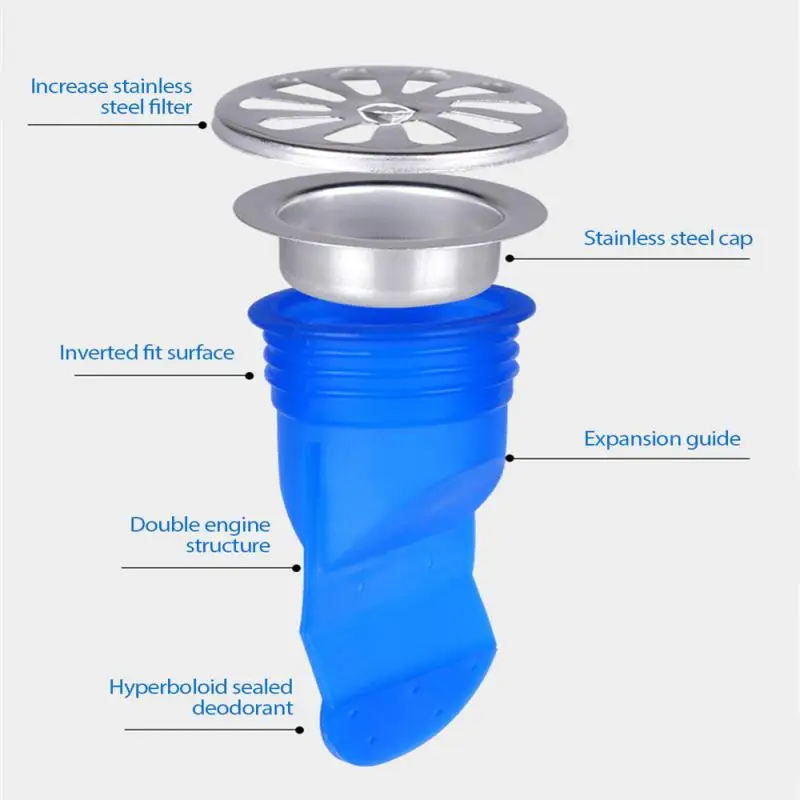 Дезодорирующий Силиконовый Фильтр для ванной комнаты сливной фильтр раковины