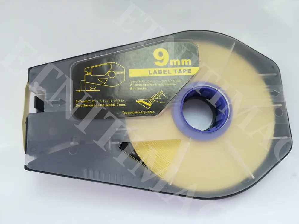 Бесплатная доставка лента для электронной надписи этикеток цвет желтый 9 мм x 30 м