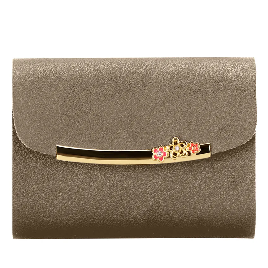 Мини-кошелек женские короткие кошельки для денег маленький складной женский