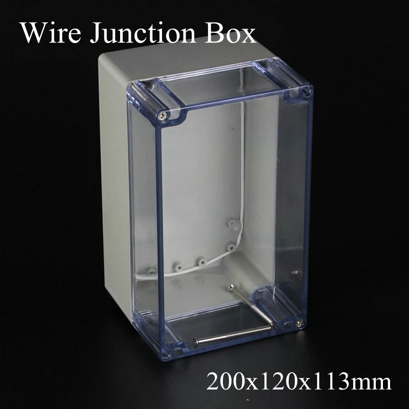 200x120x113 мм ABS IP65 водонепроницаемый пластиковый зеркальный прозрачный корпус прозрачный чехол для электронного терминала