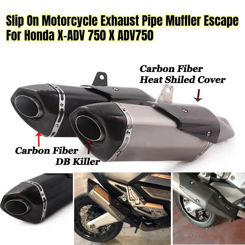 

Slip On Full System For HONDA X-ADV750 X-ADV 750 ADV 750 2018 2019 Motorcycle Exhaust Escape Middle Link Pipe Muffler Header