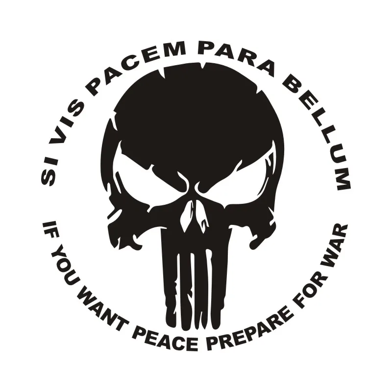 Наклейка в виде черепа Карателя наклейка на кузов автомобиля 3D Виниловая с