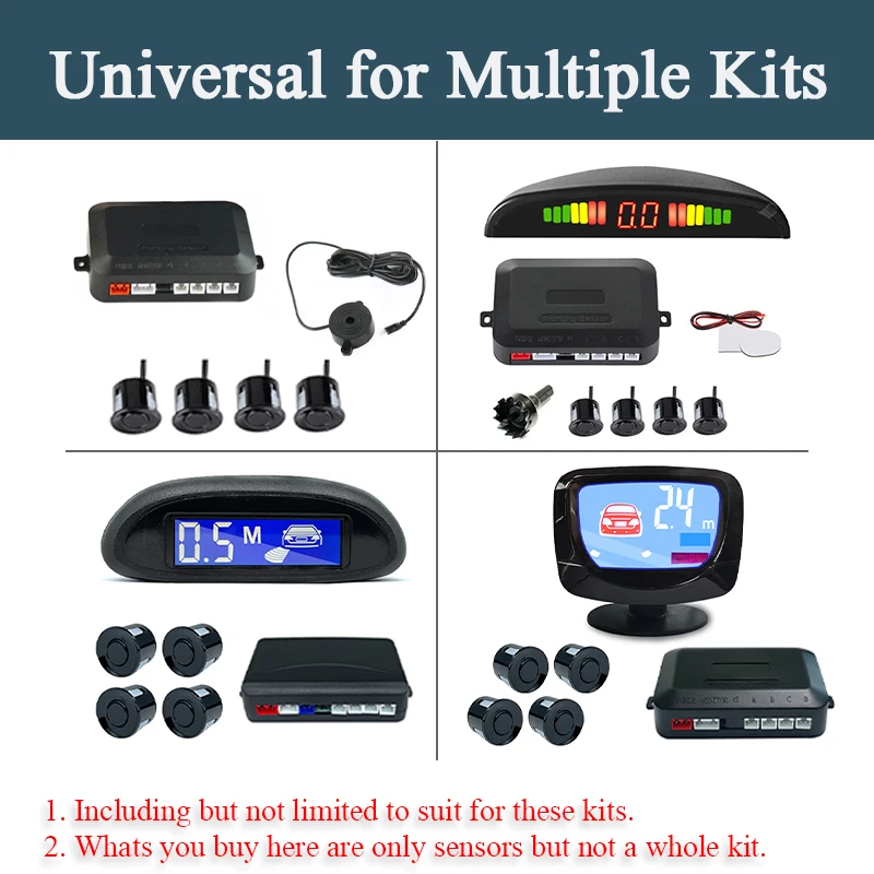 Хиппкрон 4 шт. Датчики парковки 22 мм черные, красные, синие, золотые, серые, серебряные, шампань / Белый цвет автомобильная обратная зондировка.