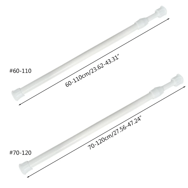 

4Pcs/Set Japanese Window Door Curtain Adjustable Tension Rods Cupboard Shower Curtains Security Bars Locks for Kitchen