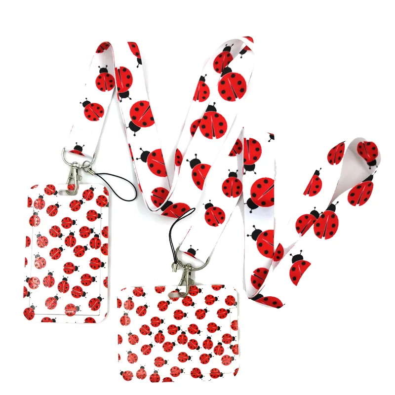 Чехол-насекомое Божья коровка держатель для карт женщин и мужчин деловой шнурок