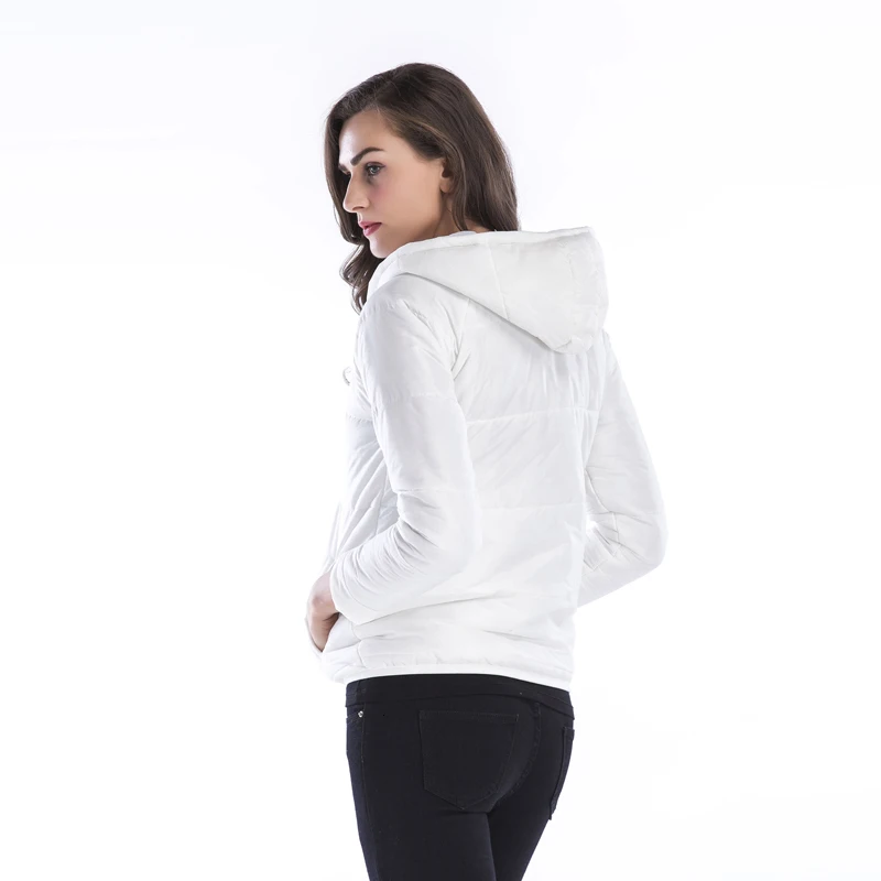 Зимняя женская куртка Jas плюс размер 2XL Женская парка плотное пальто однотонные