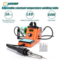 60w 90480%e2%84%83 temperature adjustable digital display soldering iron set the electronic version fixture is more stable