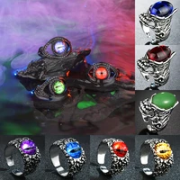 punk fashion creative evil eye rings for men women cool male vintage ring jewelry male bar night club accessories best gifts