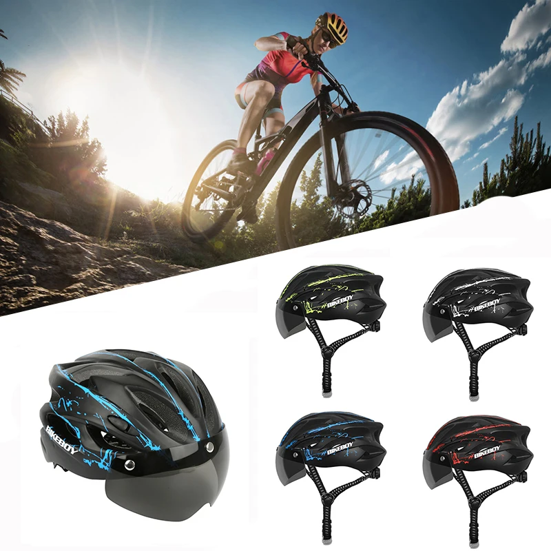 

Bikeboy Mountain Bike Crash Helmet With Magnetic Suction Goggles Ultralight Breathable Motorcycle Helmet Outdoor Ski Helmet