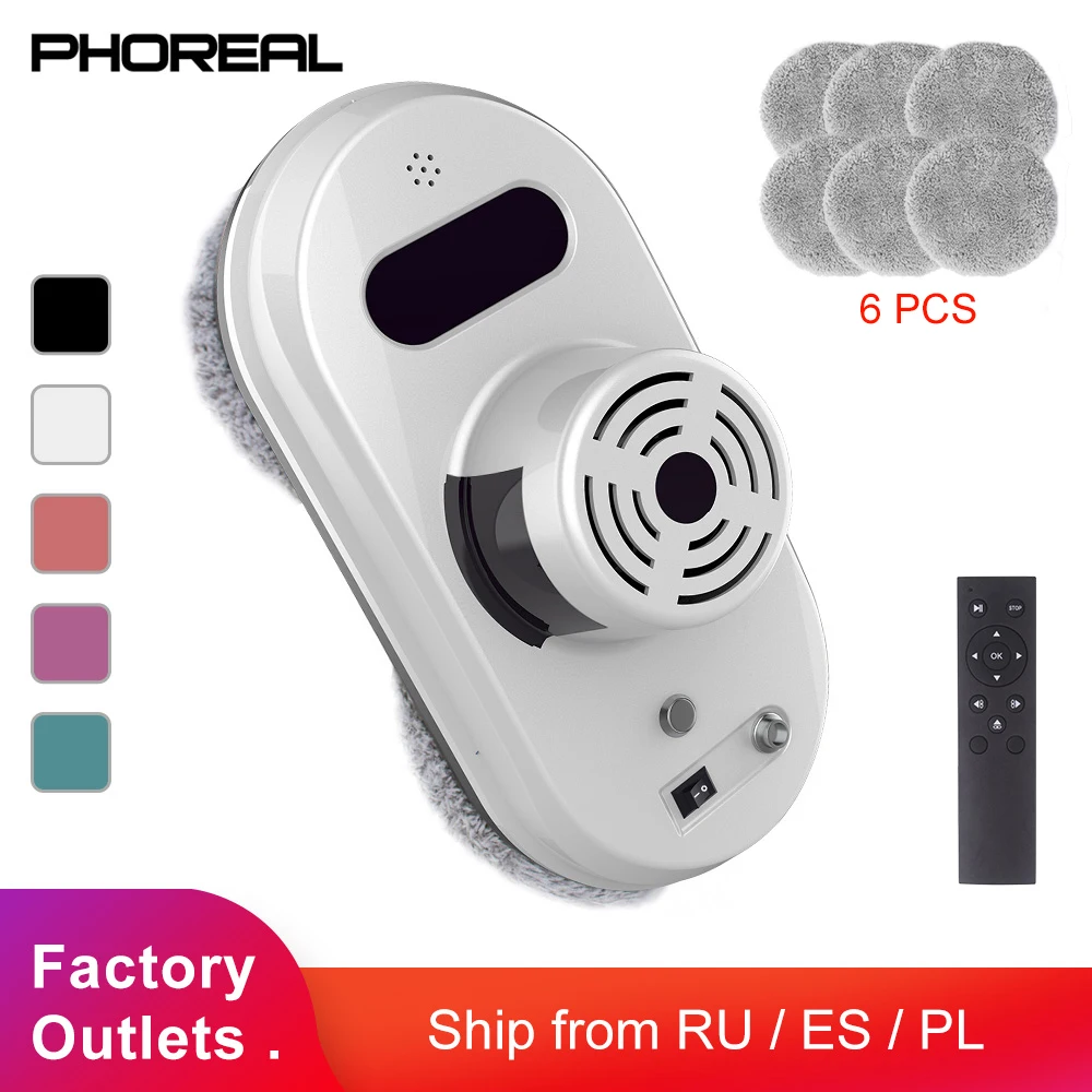 Робот пылесос Phoreal для мойки окон с дистанционным управлением и защитой от