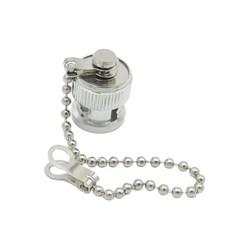 Dust Cap With Chain For BNC Female RF Connector Anti-lost Metal Radio BNC Protective Cover 10Pcs/Lot