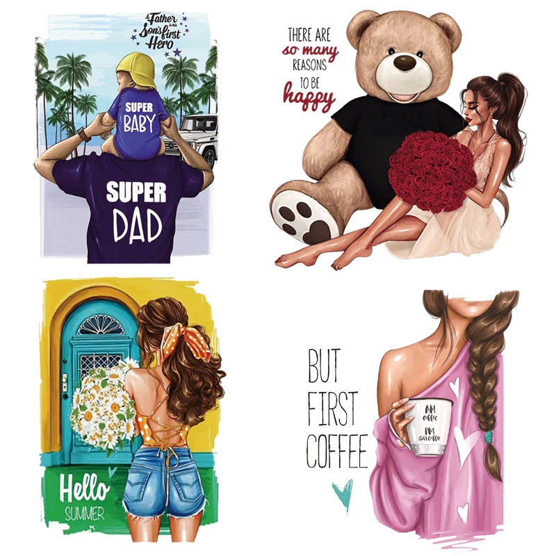 Русские девушки патч термо наклейки на одежду теплопередача DIY нашивки футболки