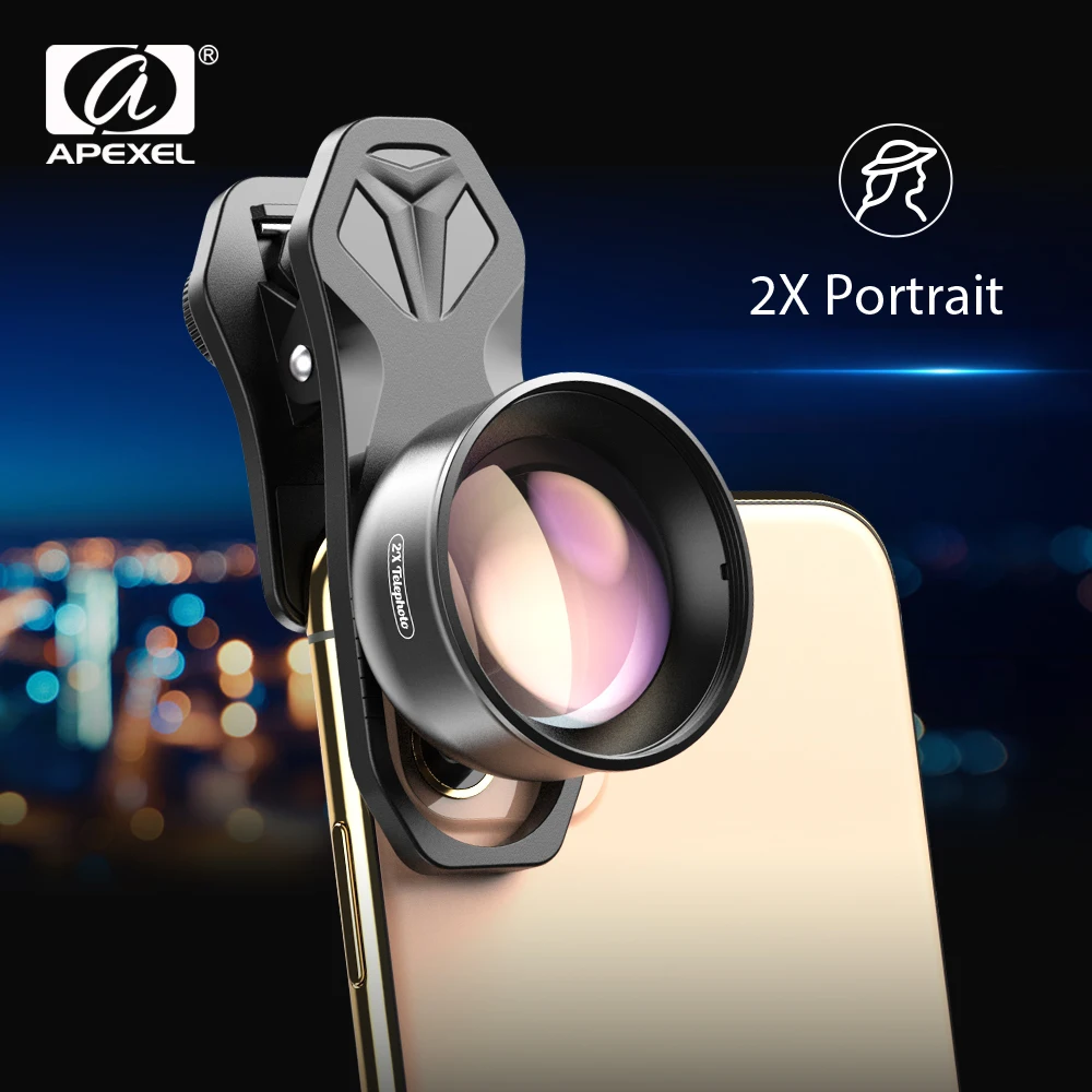 

APEXEL HD 2X telescope lens 4K telephoto zoom phone camera lens CPL star filter for huawei Samsung all smartphone drop-shipping
