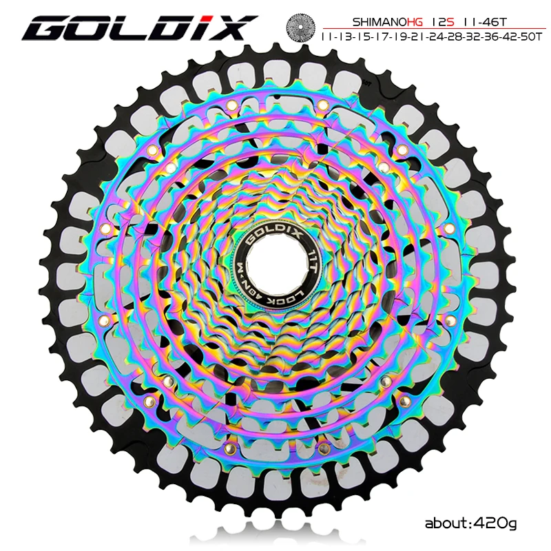 

GOLDIX SHIMANOM6100 7100 8100 DEORE 12speed ultralight mountain road bike HG flywheel CNC integrated molding bicycle accessories