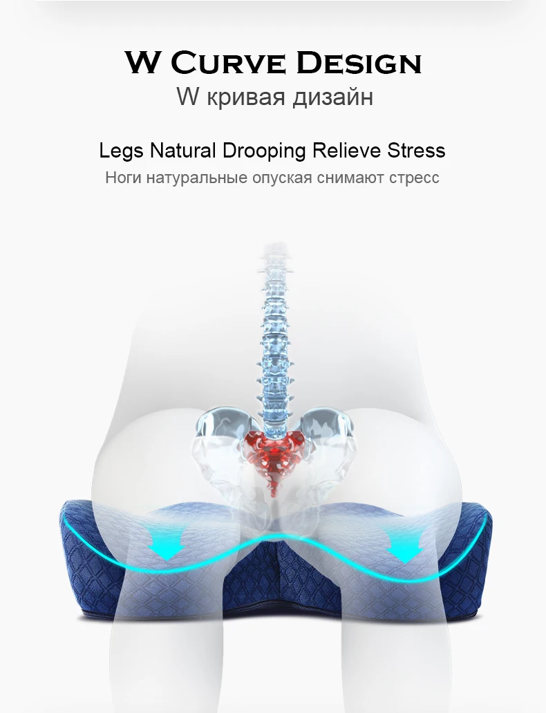 PurenLatex Memory Foam медленный отскок давления Ортопедическая подушка cockyx автокресло предотвращает геморрой лечения подушки на стул