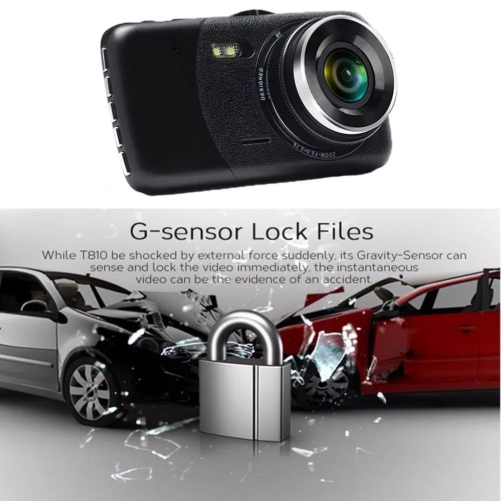 Автомобильный видеорегистратор Podofo камера заднего вида двойная циклическая