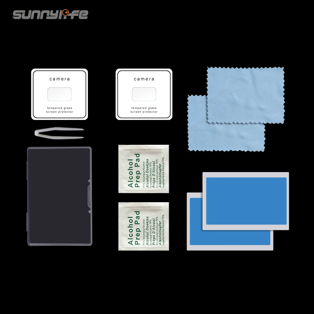 Sunnylife Mini 2 Защитная пленка для объектива камеры комплекта HD Закаленное стекло Mavic