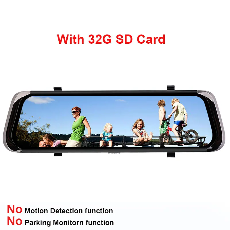 With 32G sd card Kampacar 10 дюймов Android умное зеркало заднего вида камера Dvr автомобиля 4G gps навигация Dvrs с камерой заднего вида два объектива двойной Dashcam - Название цвета: With 32G sd card
