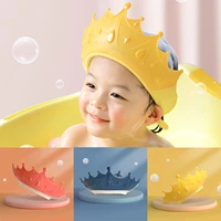 adjustable baby swim cap bath shampoo eye protection head shower water cover baby care wash hair shower cap for 0 6 years kids