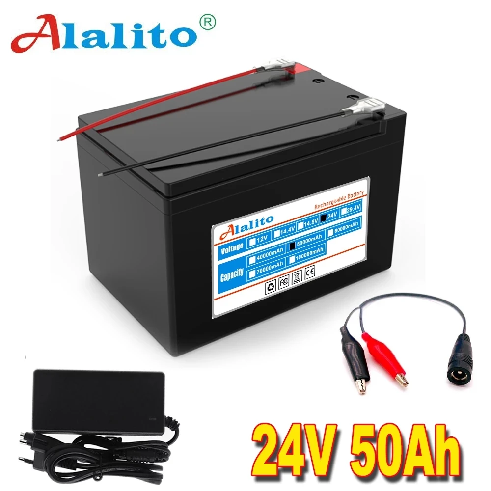 Аккумулятор 24 В 6S4P 50 Ач аккумулятор высокой мощности 500 Вт 25 2 в 50000 мАч индикатор
