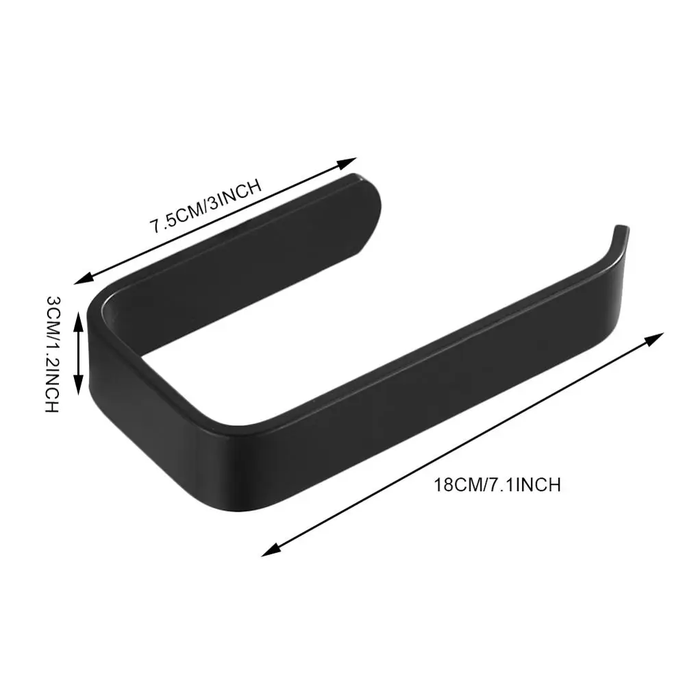 Акриловый поддерживатель туалетной бумаги для кухни и ванной комнаты настенного крепления, современный черный крюк для полотенец.