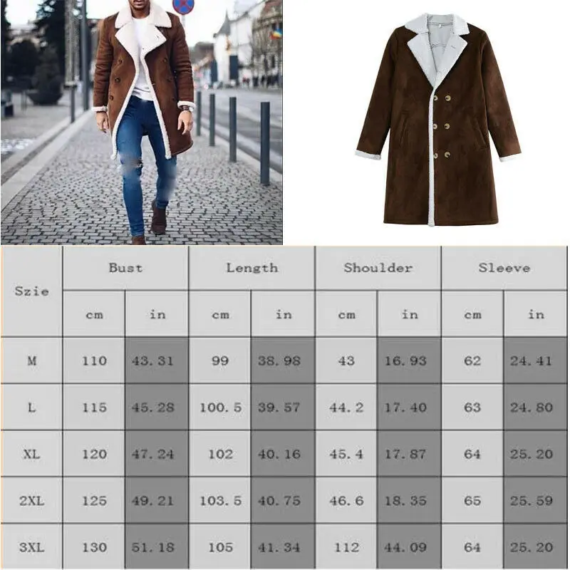 Брендовый новый мужской зимний Тренч меховое кожаное флисовое пальто длинный