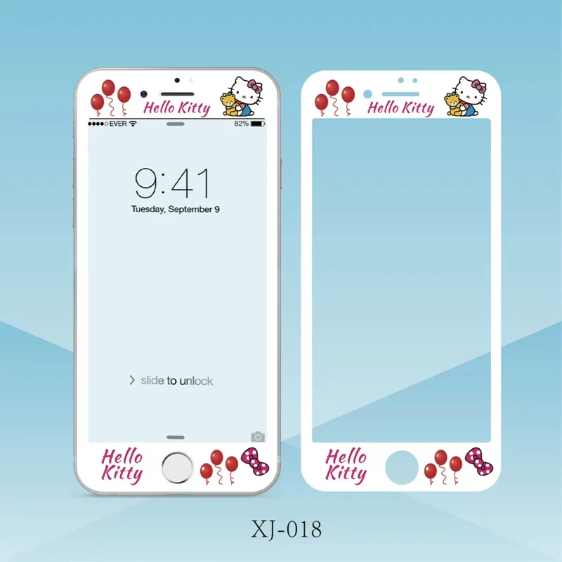 Hello kitty Нано покрытие закаленное стекло полное покрытие экрана Защитная пленка для iPhone 6/6 S/6 plus/7/7 plus/8/8plus - Цвет: 9
