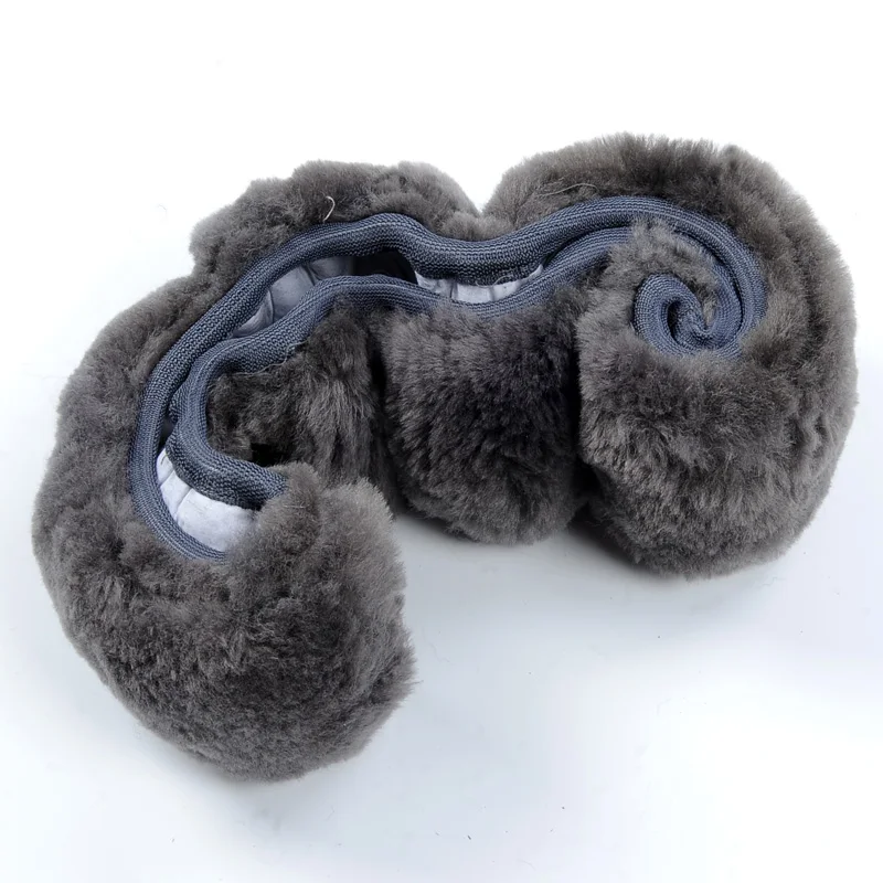 Чехол на руль AUTOYOUTH шерстяной из натуральной овчины очень мягкий плюшевый теплый