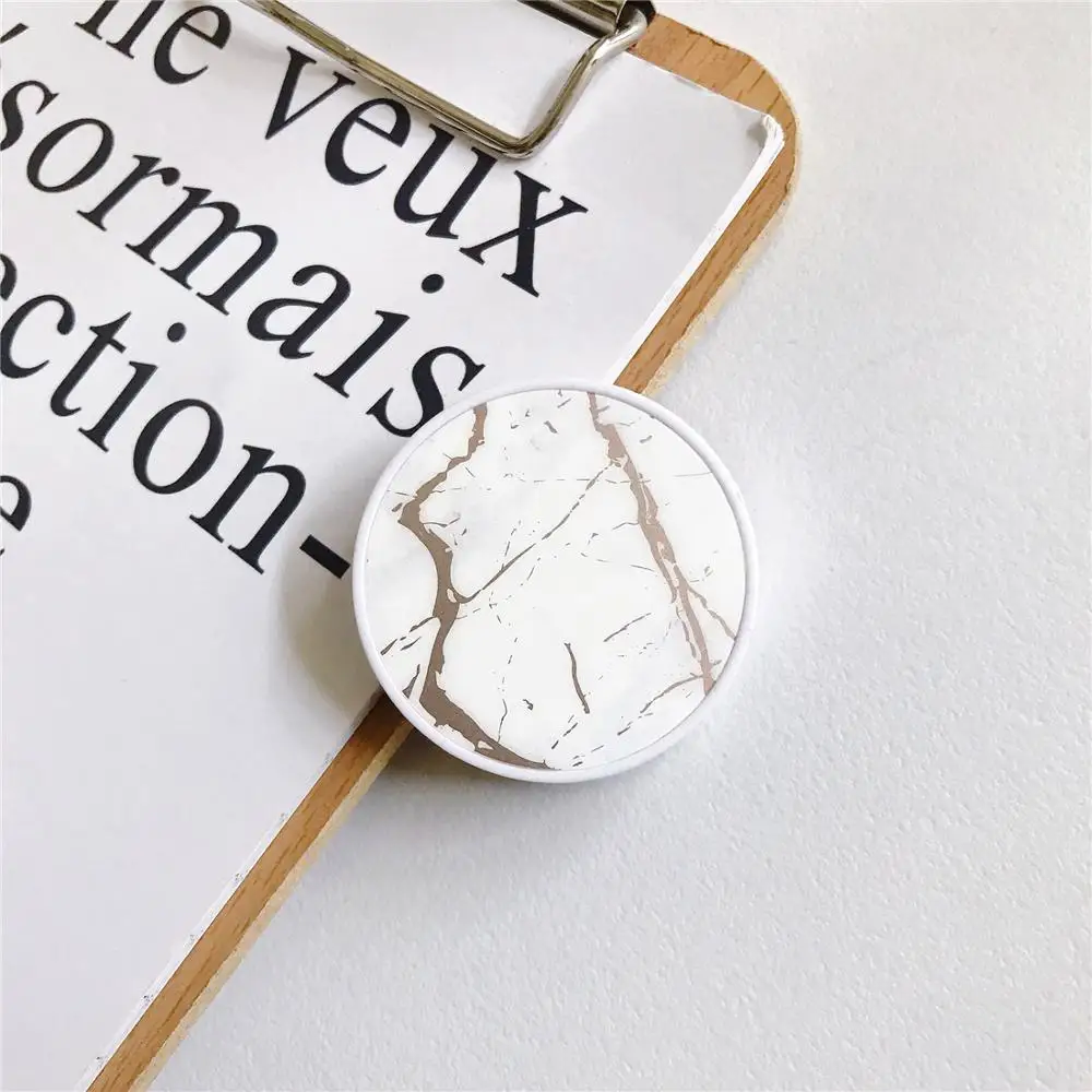 Matte Popular Marble Expanding Phone Stand Grip Finger Rring Support Anti-Fall Round Foldable Mobile Holder for iPhone 11 | Мобильные