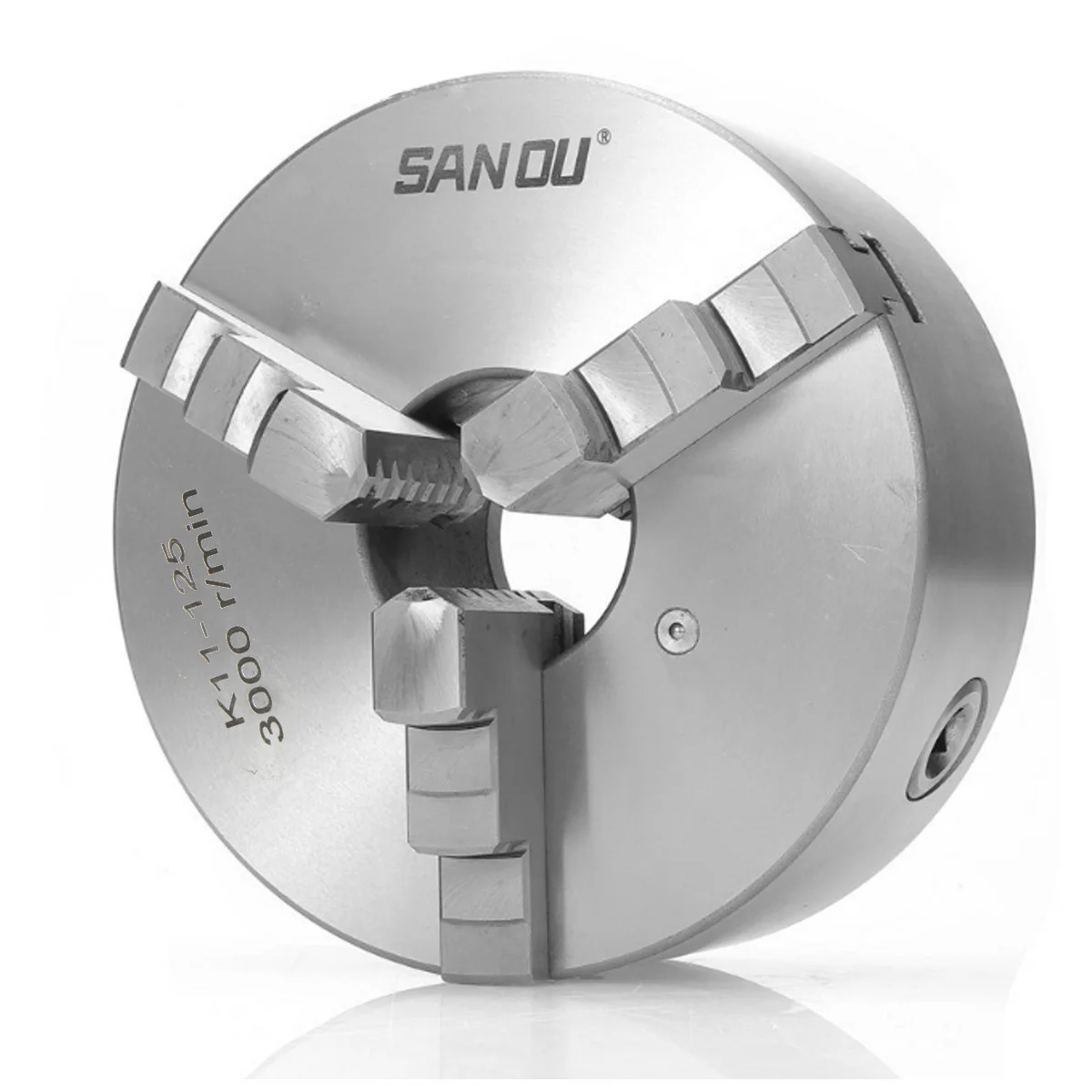 SANOU K11-125 3 Jaw Lathe Chuck 125mm Self Centering Hardened Reversible Tool for Drilling Milling Machine