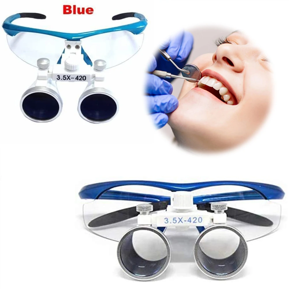 

3.5X420mm Portable Optical Glass Dental Loupes Dentist Surgical Magnifier Medical Magnification Binocular for Dental Exams